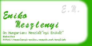 eniko meszlenyi business card